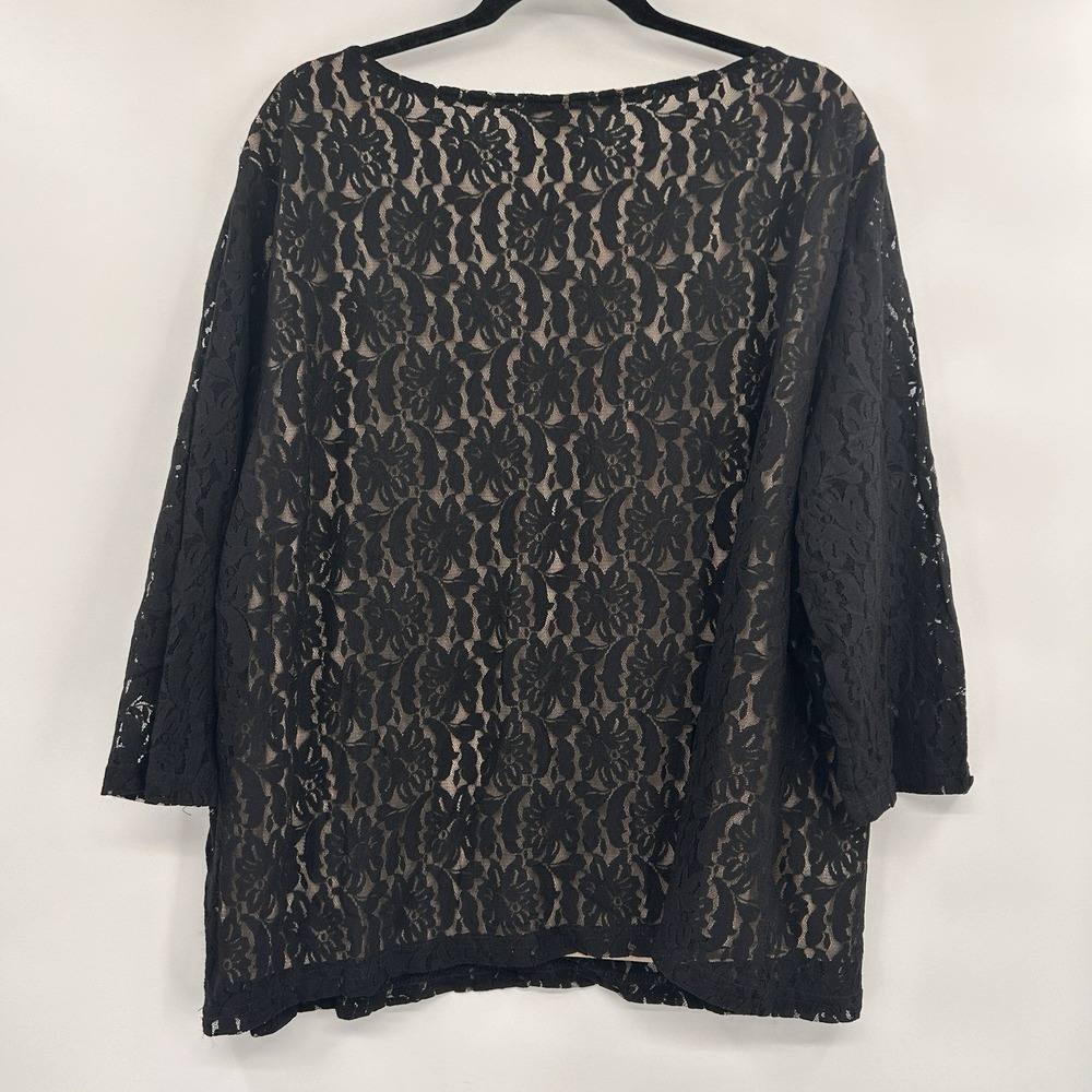 Jessica Holbrook Womens Lacey Whimsigoth Top Size 3X Black Dark Romantic Witchy - Picture 5 of 7